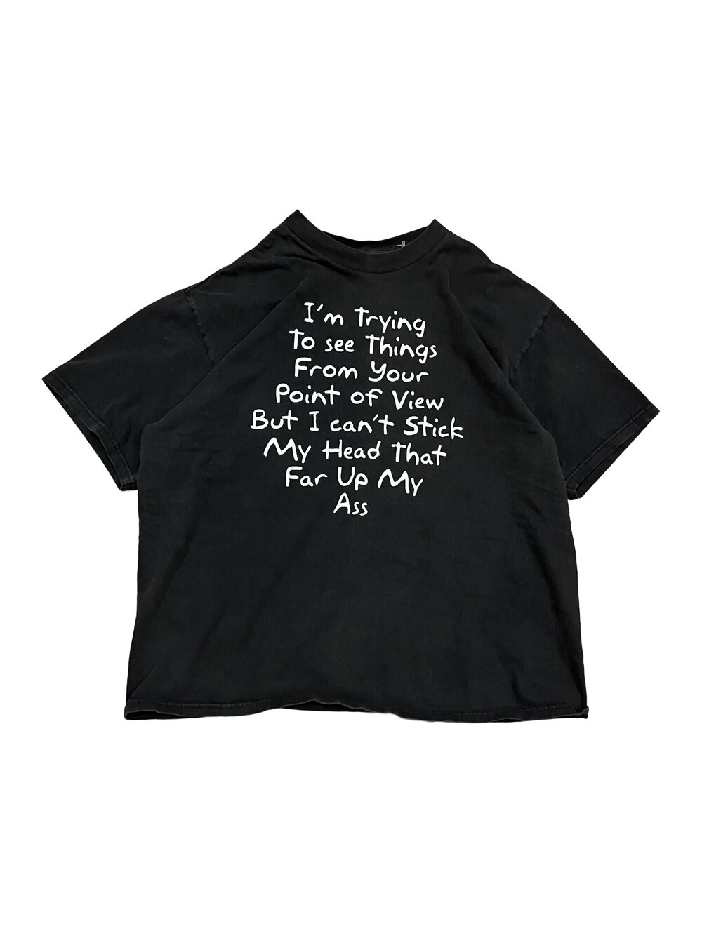 VTG Y2K Head Up My Ass Funny Text Comedy Shirt Size XL Men's 2000s Humor Tee